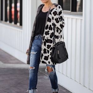 Vici Leopard Print Cardigan, Size S, NWT